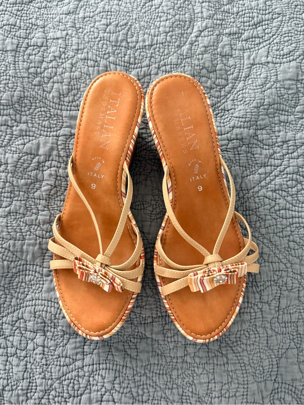 Italian Shoemakers Tan Beige Strappy Sandals